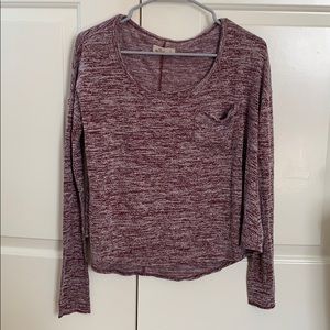 Hollister Maroon Long Sleeve Top